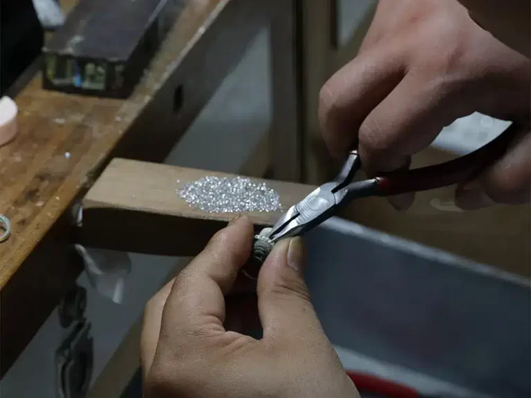 Detailed jewelry assembly procedure