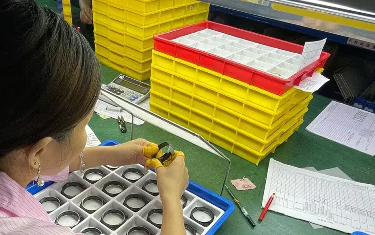 custom jewelry quality assurance Organized inventory management in jewelry production