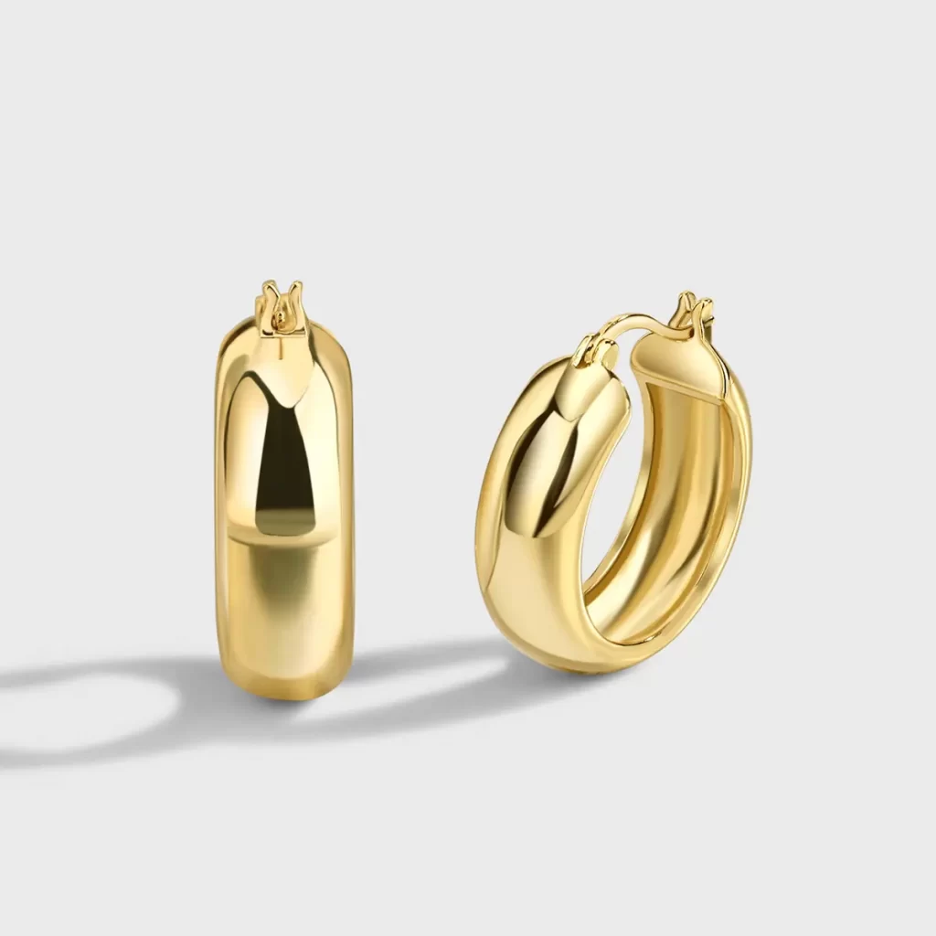 Earring Backings: Post Fit, Comfort and Wholesale Checks 2 Oval hoop earring product image showing a hinged closure