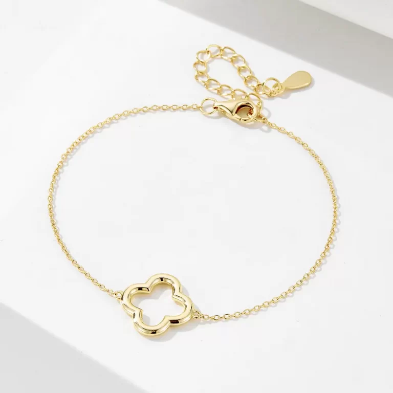 Gold bracelet on hand for minimalist style