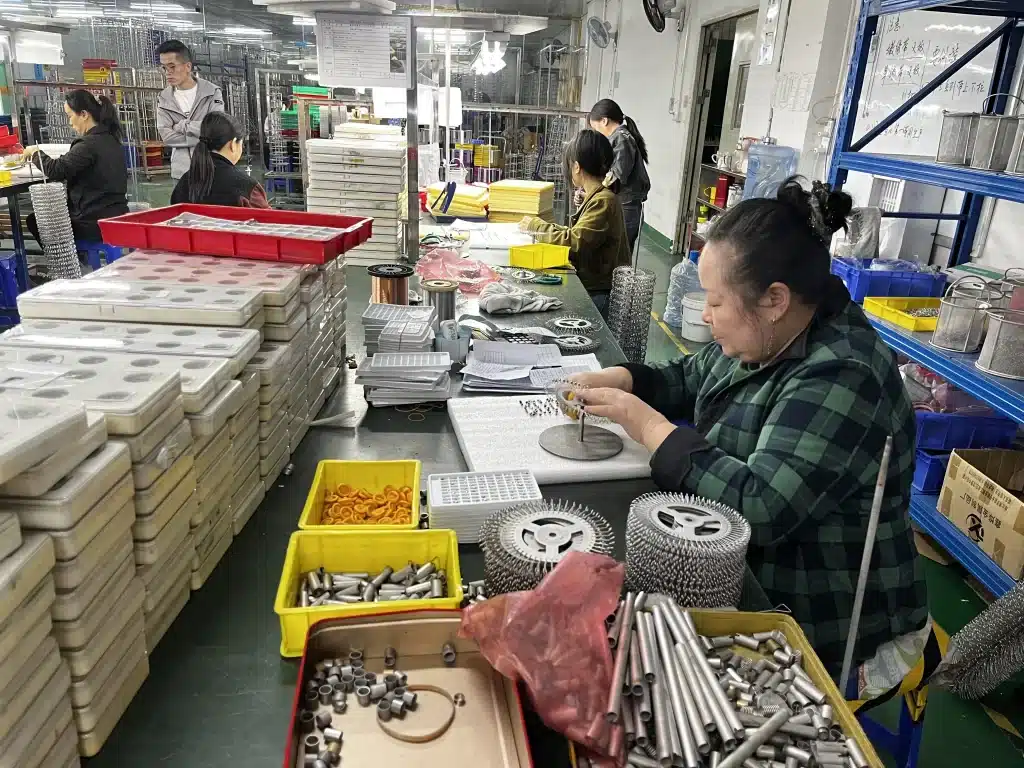 wholesale custom jewelry manufacturer Industrial storage facility with color-coded shelving systems
