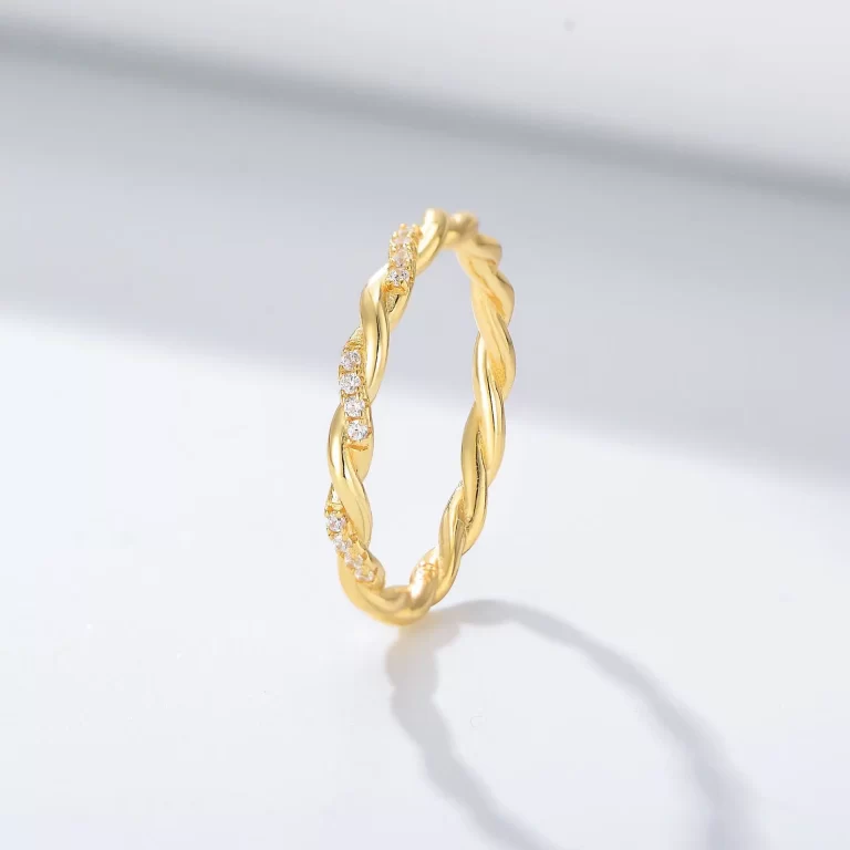 18K Gold Plated 925 Sterling Silver Minimalist Band Ring