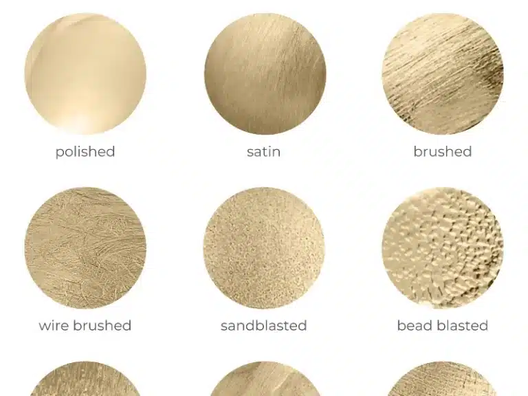 metal type finishes for jewelry