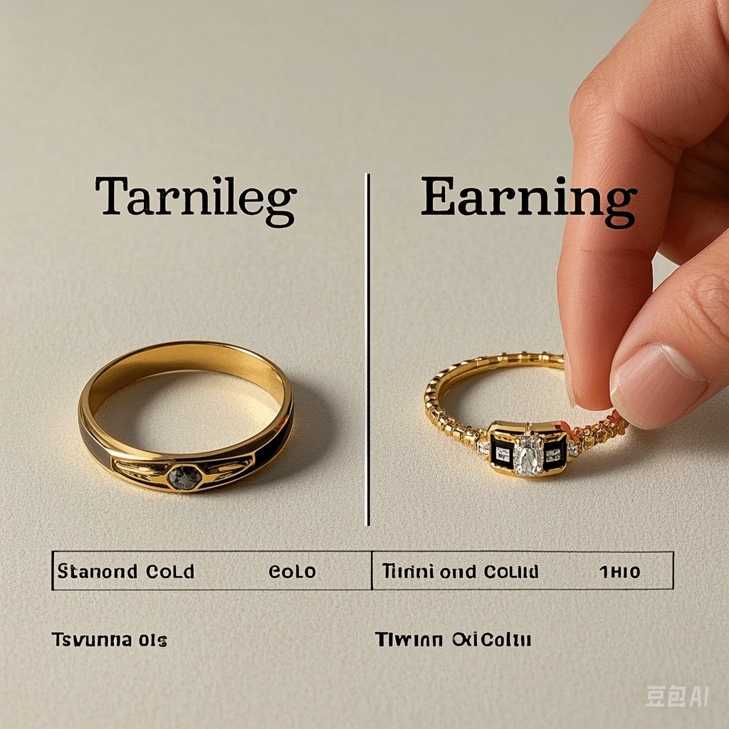 Table comparing tarnishing rates of standard gold plated jewelry vs HonHo Jewelry’s vacuum plated products with Titanium Oxide