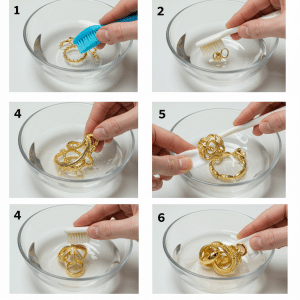 how to clean gold plated jewelry, step by step
