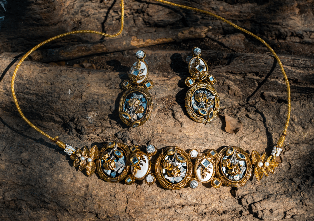 handcrafted brass jewelry collection showcase