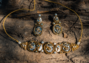 handcrafted brass jewelry collection showcase