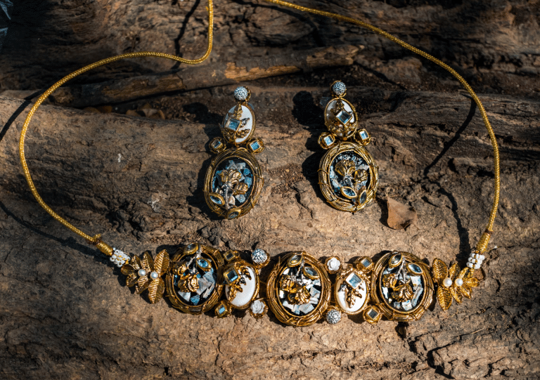 handcrafted brass jewelry collection showcase