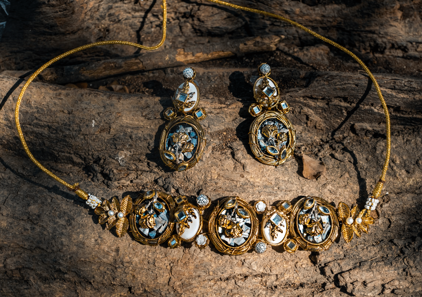 handcrafted brass jewelry collection showcase