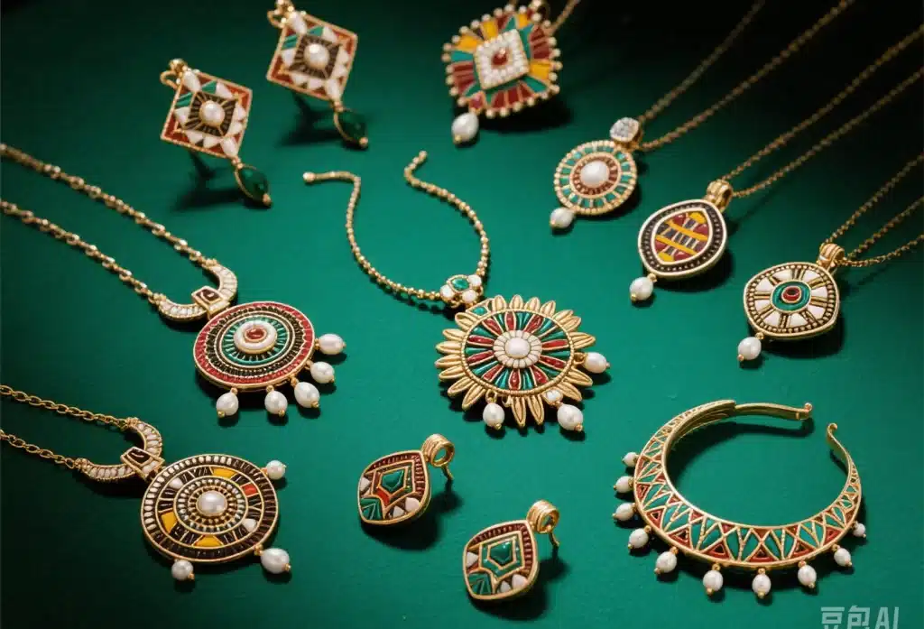 Jewelry designs inspired by diverse cultural motifs and traditional craftsmanship