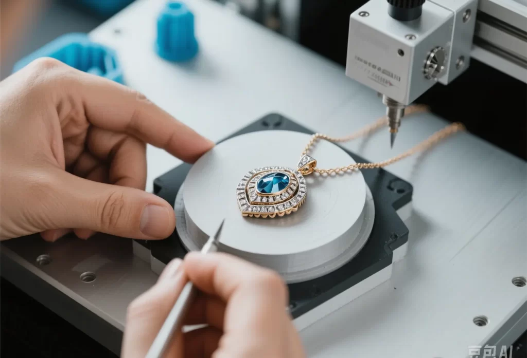 Process of creating custom jewelry using 3D printing technology