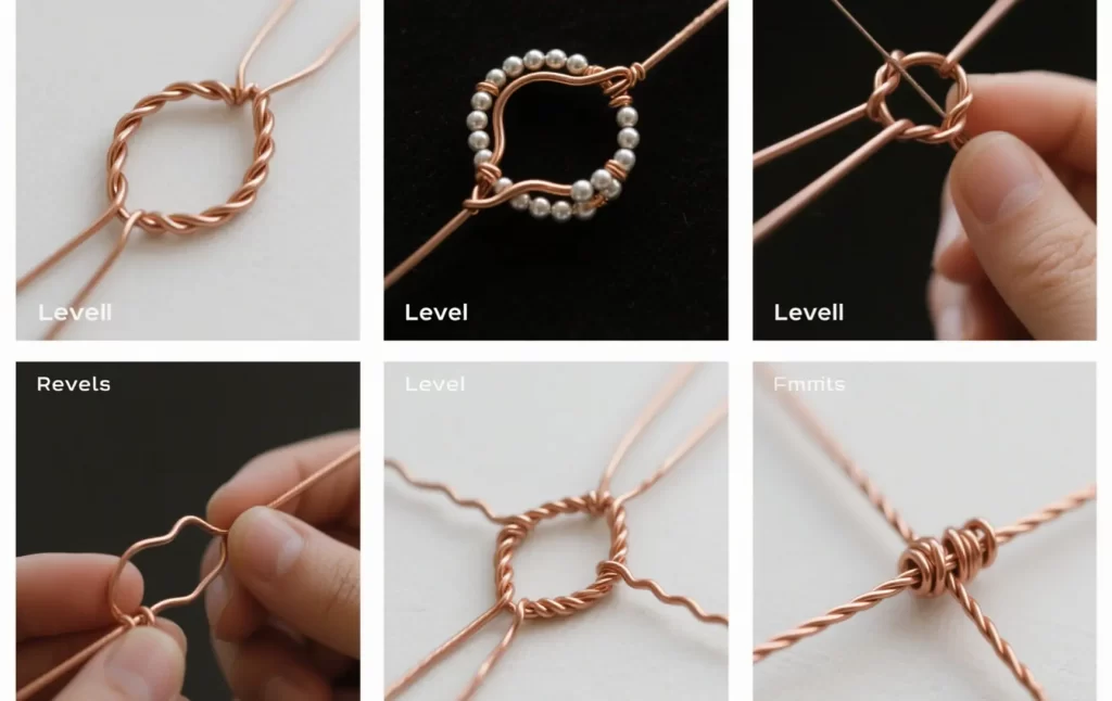 Wire wrapping methods at different skill levels