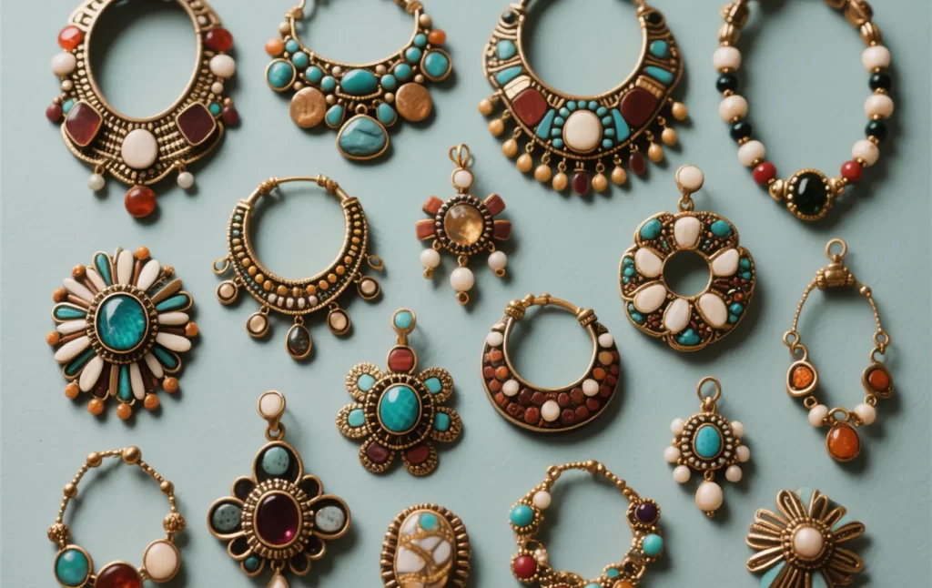 Various metals, gemstones, and beads for jewelry making