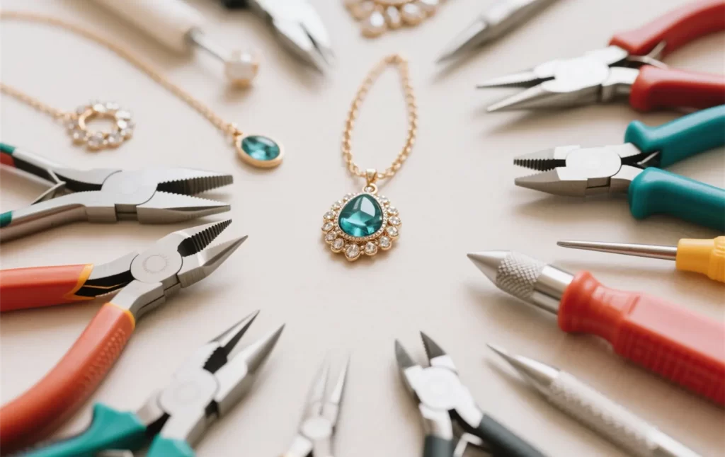 Basic jewelry making tools and materials