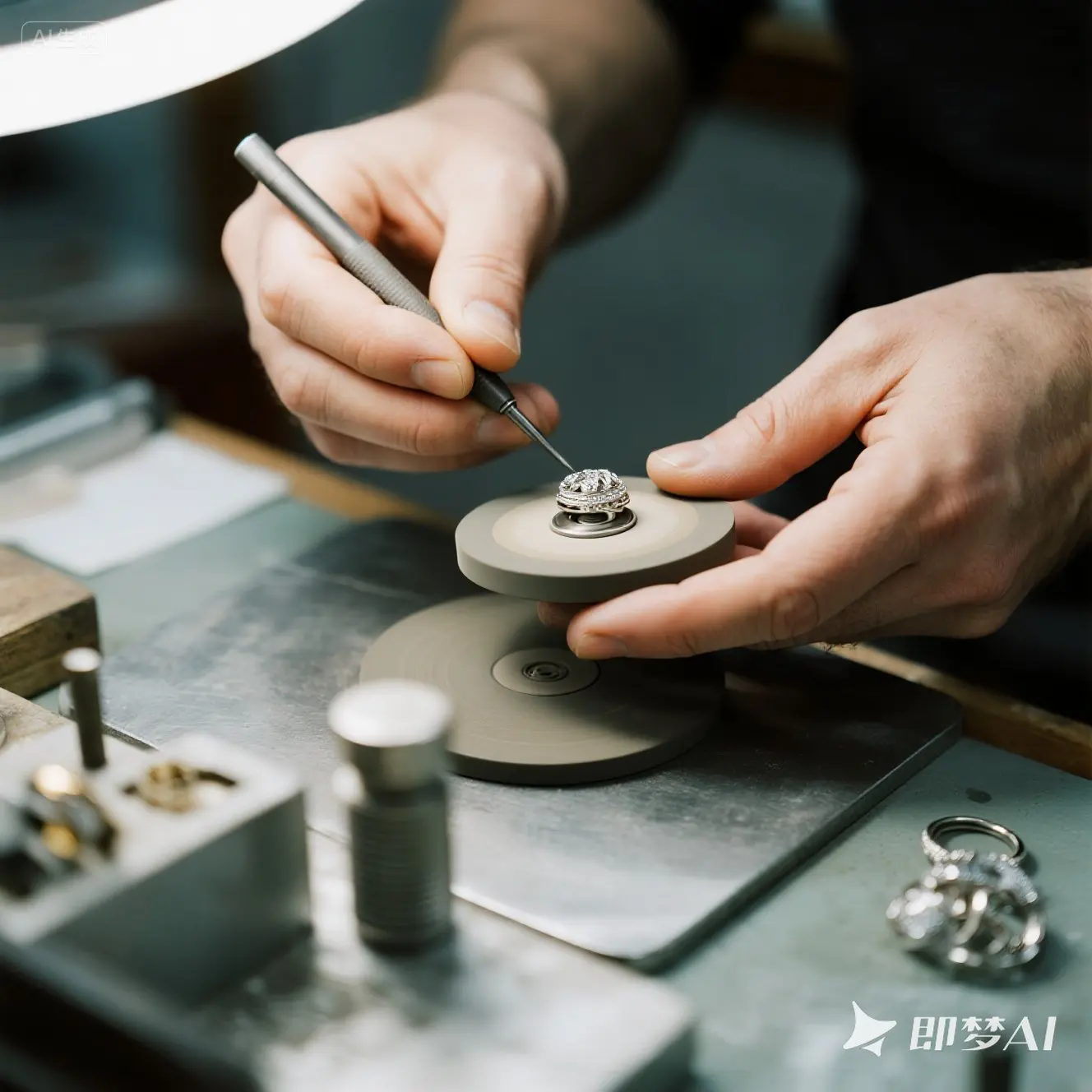 a person working on a piece of jewelry