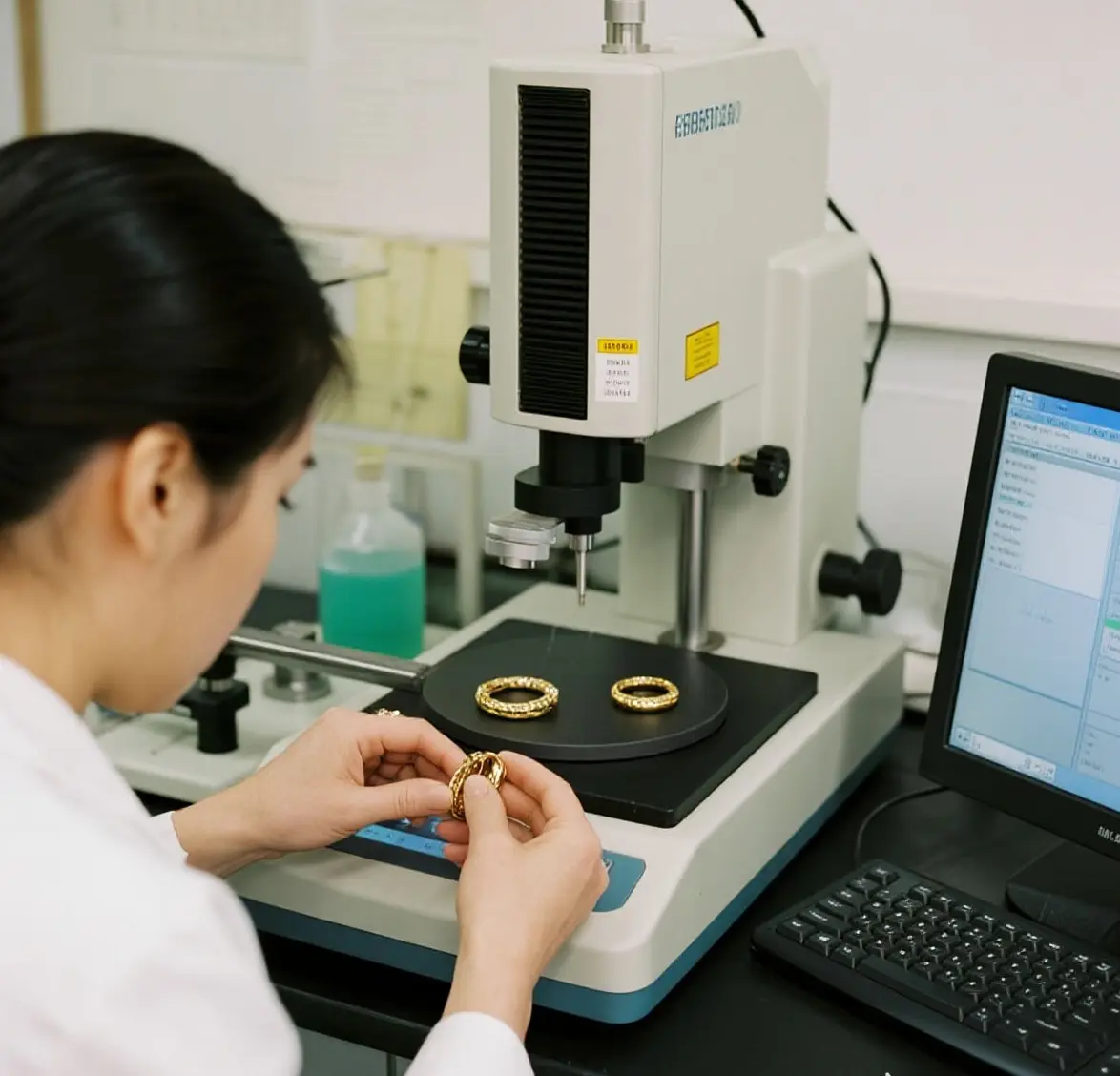 Gold filled Jewelry 24 3D Modeling & Chemical Bonding Analysis process