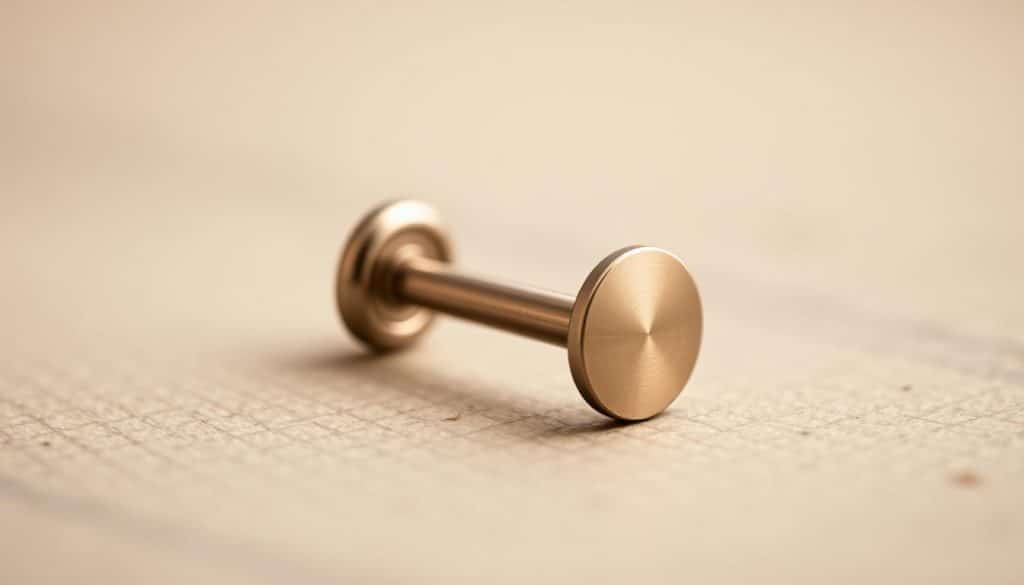 A close-up shot of permanent body modification jewelry from the HonHo Jewelry brand. In the foreground, a sleek, high-quality titanium or surgical steel piece with a delicate, minimalist design is displayed against a soft, muted background. The jewelry features a seamless, flush-mounted surface, designed to be worn continuously for extended periods. The lighting is gentle and warm, highlighting the glossy, reflective quality of the metal. The overall mood is one of elegance, simplicity, and the permanence of this unique jewelry style.