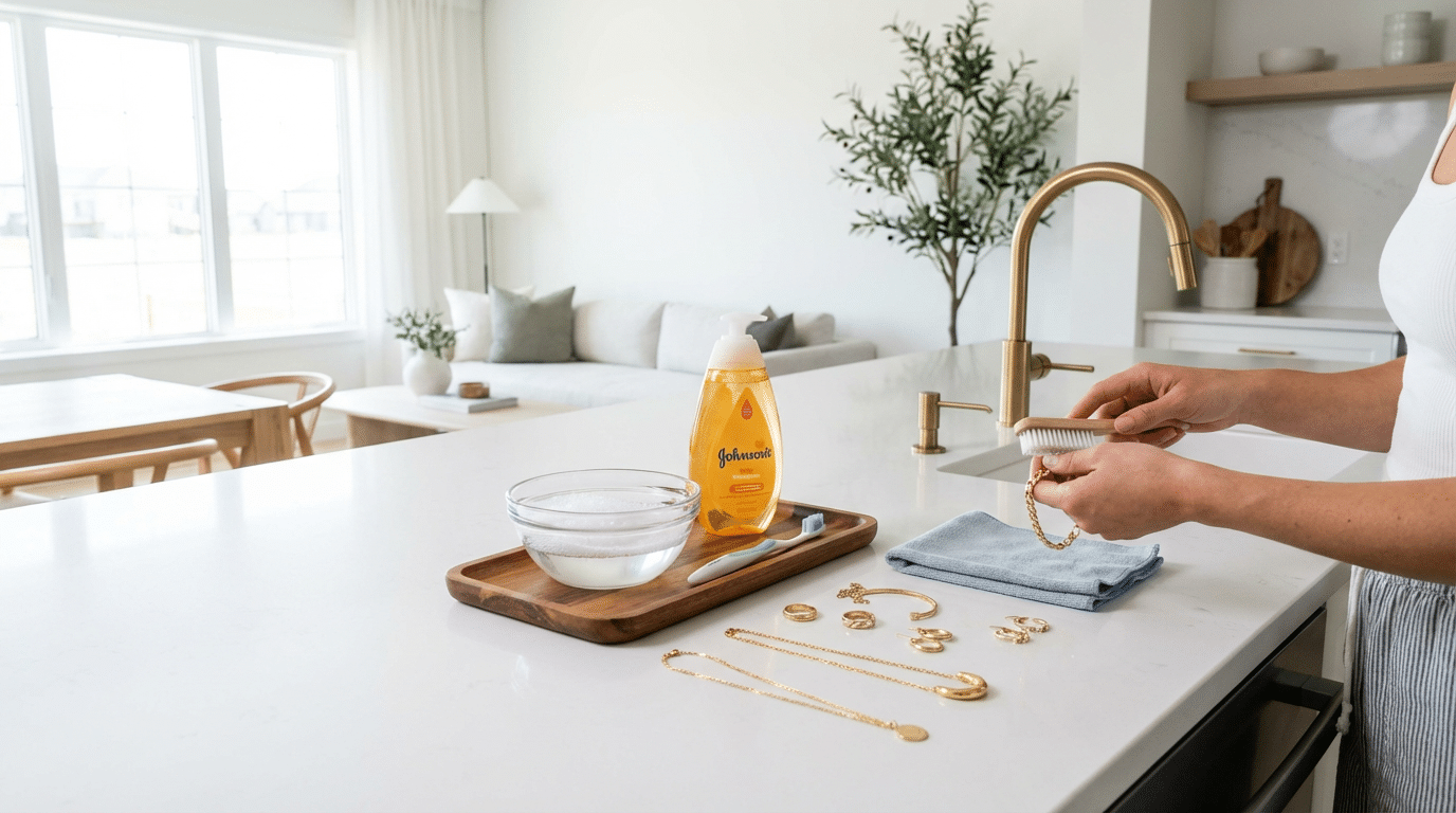 How to Clean Gold Plated Jewelry Safely at Home 2 How to Clean Gold-Plated Jewelry with Baby Shampoo