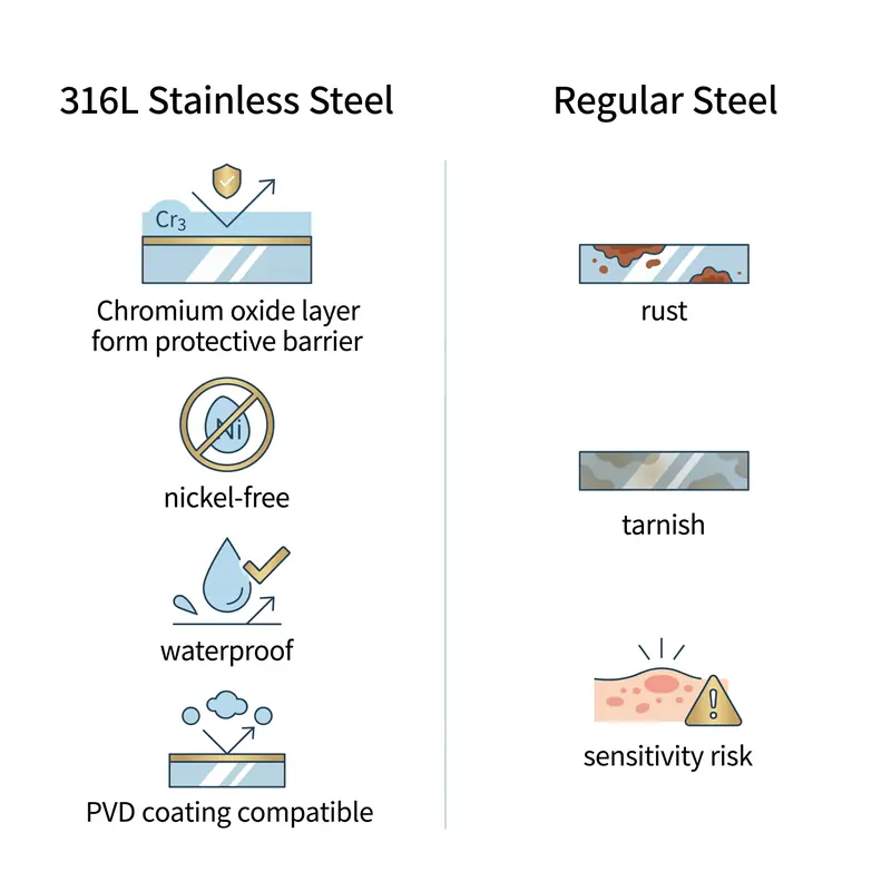 316L stainless steel vs regular steel 887448ca48c14341b78b0044b5419f43