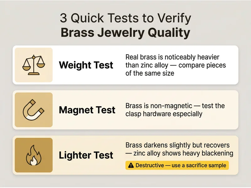 Brass Jewelry Wholesale: The Complete Buyer's Guide 2025 5 brass jewelry quality test methods 8239418367ee4a03896e844c04c5f7d3