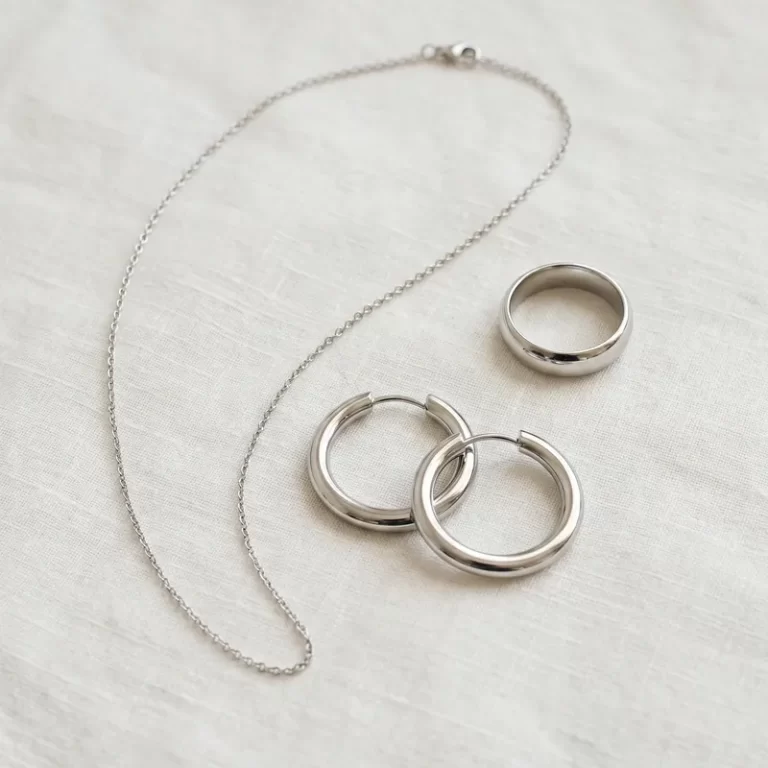 What Is Hypoallergenic Jewelry pieces on white background