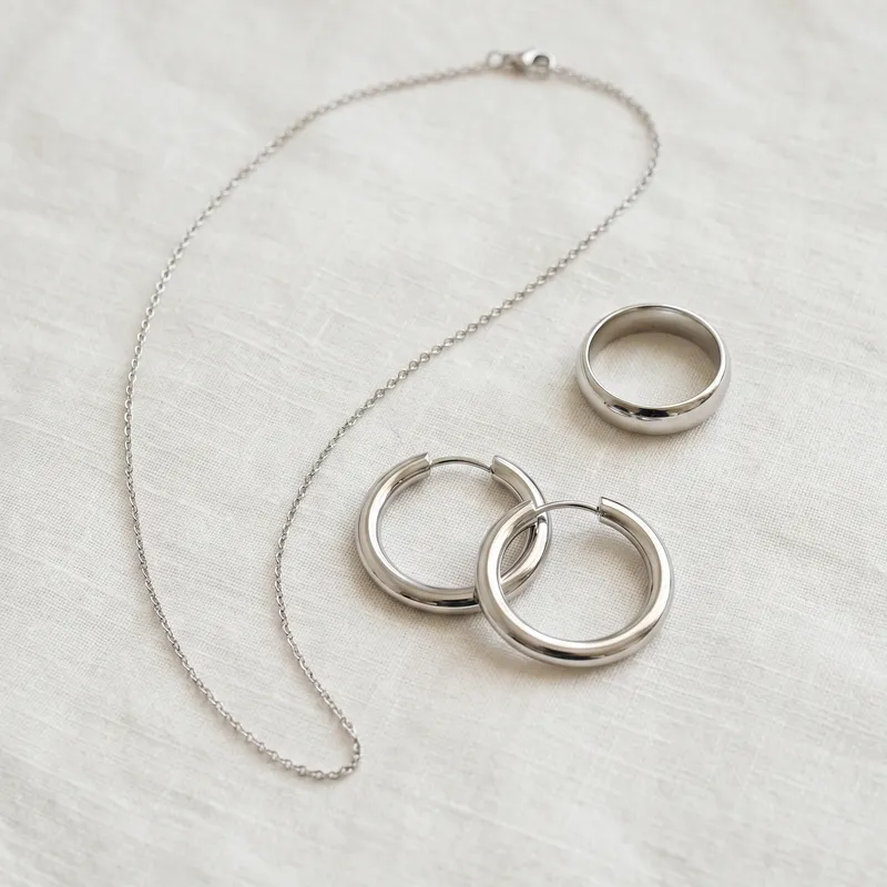 What Is Hypoallergenic Jewelry pieces on white background