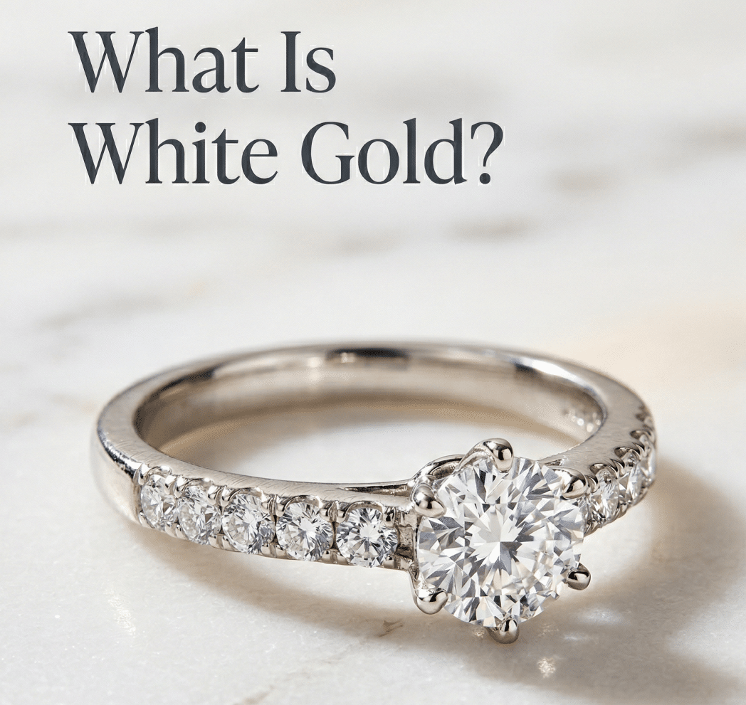 Home 47 What is white gold – sparkling white gold diamond ring on marble