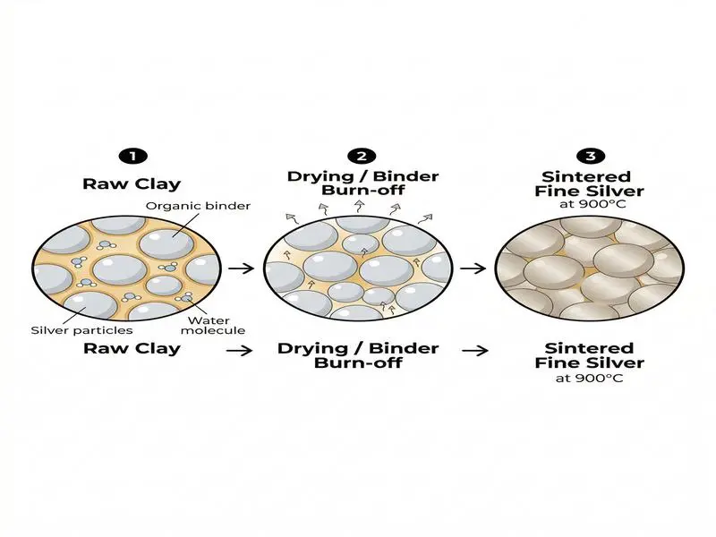Silver Clay: The Complete Beginner's Guide to Making Real Silver Jewelry at Home 2 silver clay sintering process diagram 2d5187a3a2aa41518309bd691cad5433