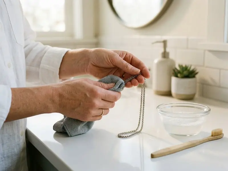 Is Stainless Steel Good for Jewelry? The Full Guide (2026) 4 stainless steel jewelry cleaning microfiber cloth soap eda41d24e1c543fc9bfbd0e6d8ba8274