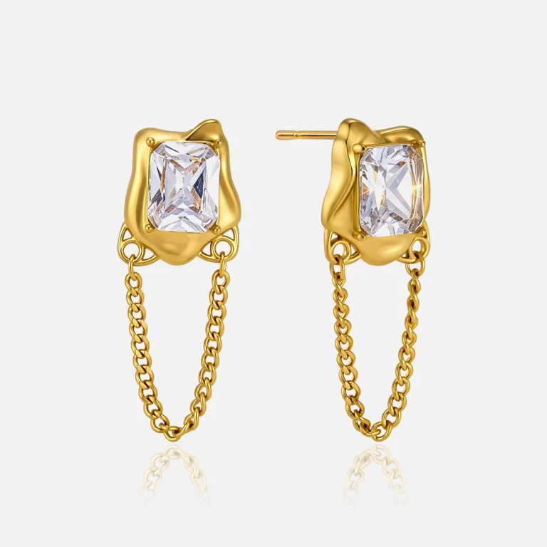 Nickel-Free Jewelry: Composition, Release and Test Reports 1 Stainless Steel Earrings CZ Emerald Jacket 01