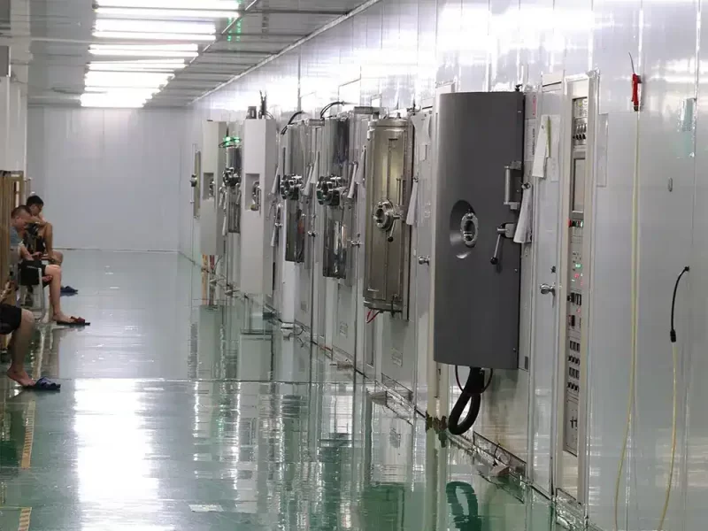Industrial plating room with advanced equipment and polished floors