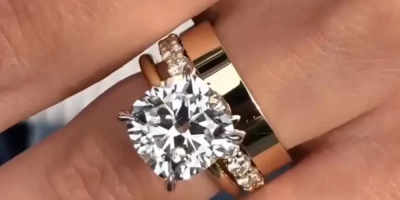 custom rings Handcrafted brass rings with vintage design 925 Sterling Silver Solitaire Engagement Ring with Round Cut Diamond