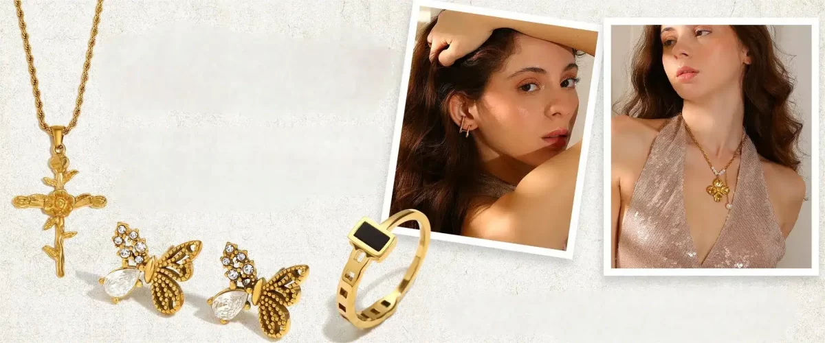图片1 factory direct jewelry fashion jewelry collection with a model show